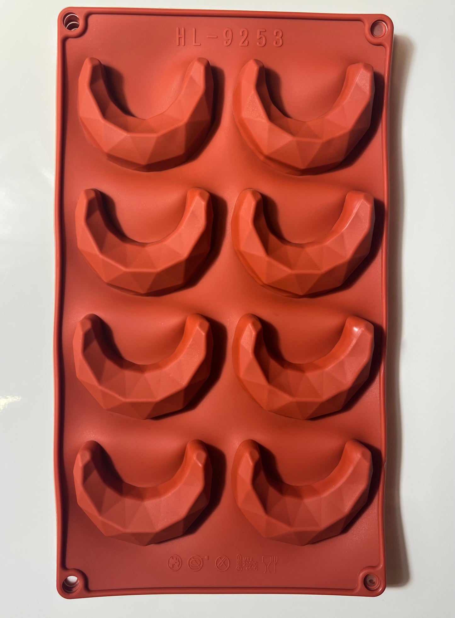 Moule silicone 8 lunes diamant