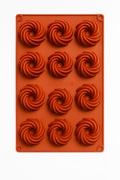 Moule silicone 12 tourbillons