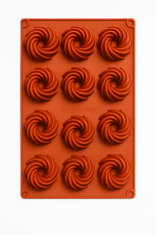 Moule silicone 12 tourbillons