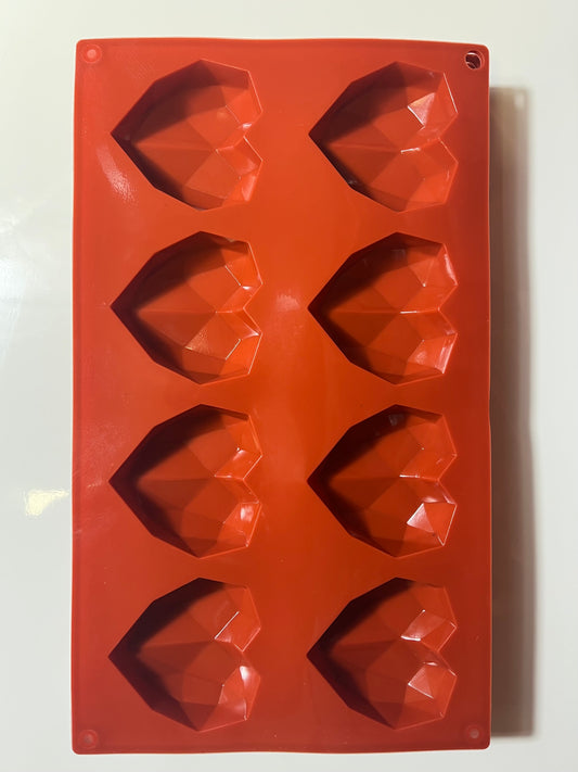 Moule silicone cœur diamant