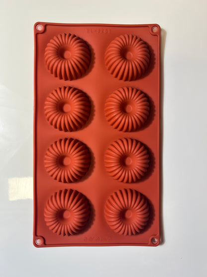 Moule silicone 8 donut strillés
