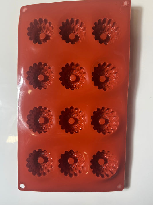 Moule silicone 12 mini kouglofs/couronnes