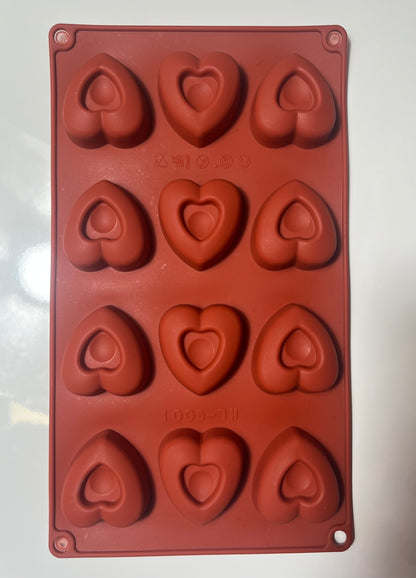 Moule silicone  12 savarin coeur
