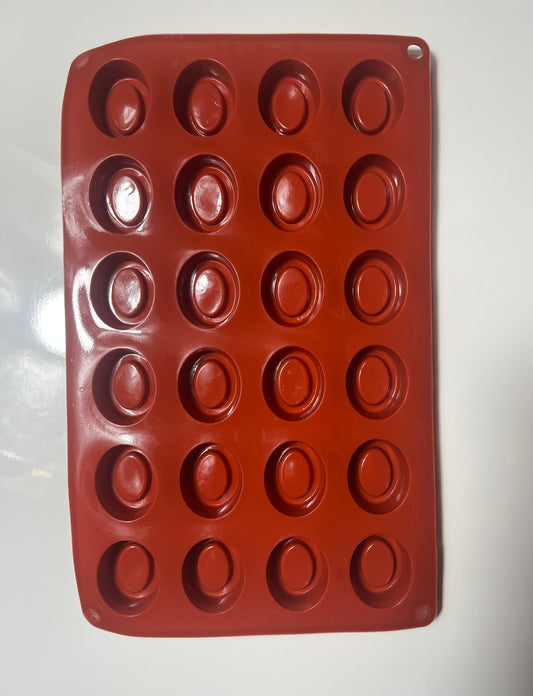 Moule silicone 24 mini savarins oval