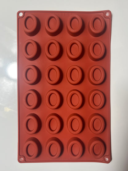 Moule silicone 24 mini savarins oval
