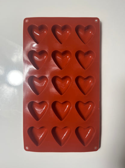 Moule silicone 15 cœurs