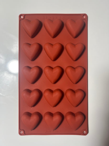 Moule silicone 15 cœurs