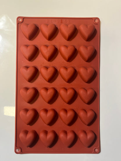 Moule silicone 24 mini coeurs