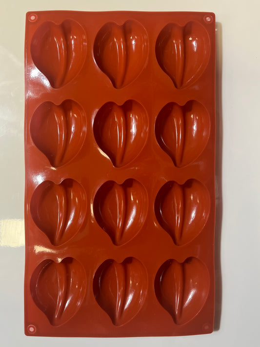 Moule silicone cœur fendu