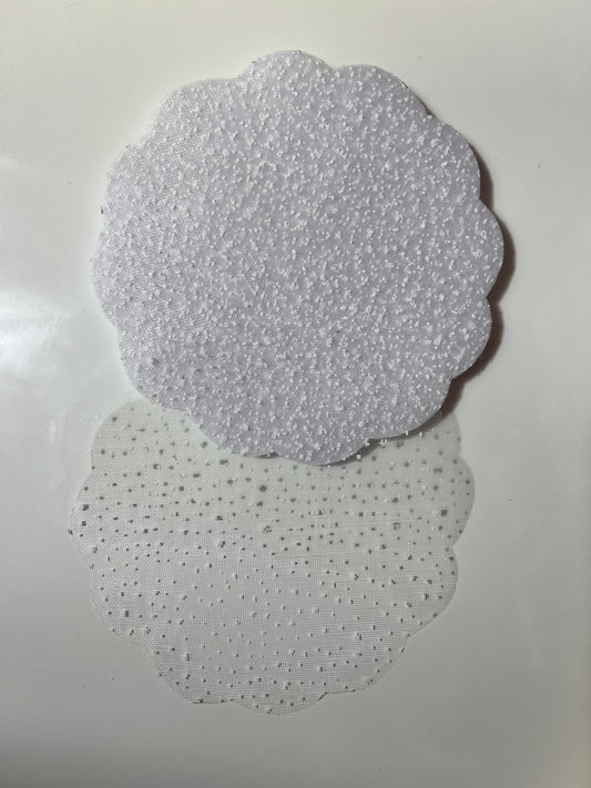 Tulle blanc petit points