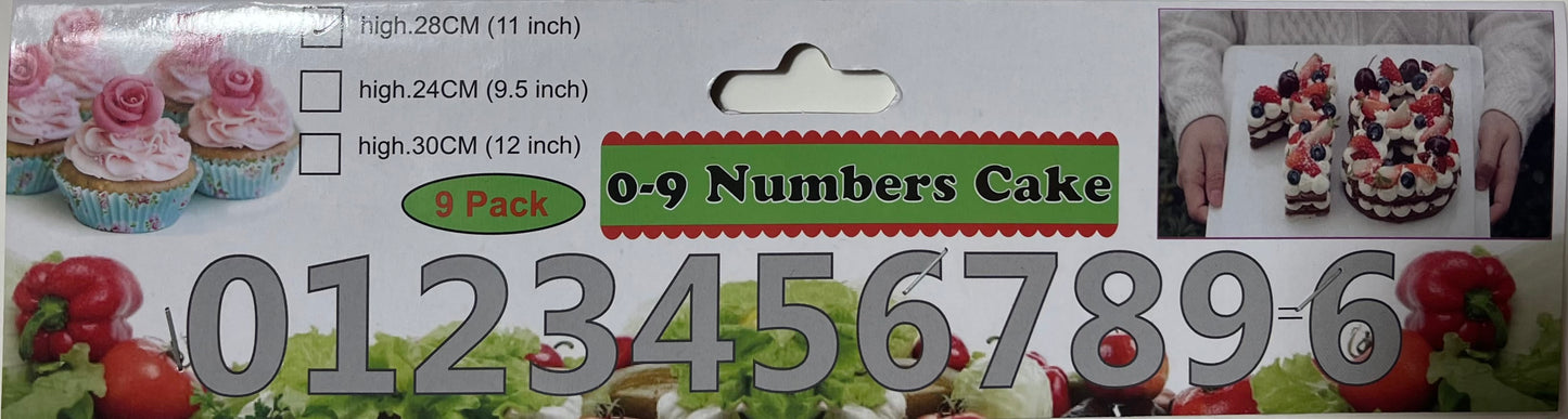 Gabarit Number cake 0-9